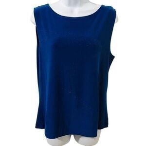 style and Company collection Blue sleeveless blouse size L.     A213